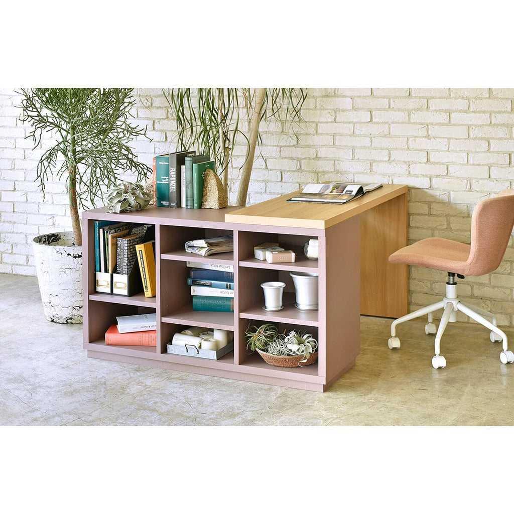 Bureau étagère mural en bois marron