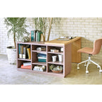 Bureau étagère mural en bois marron