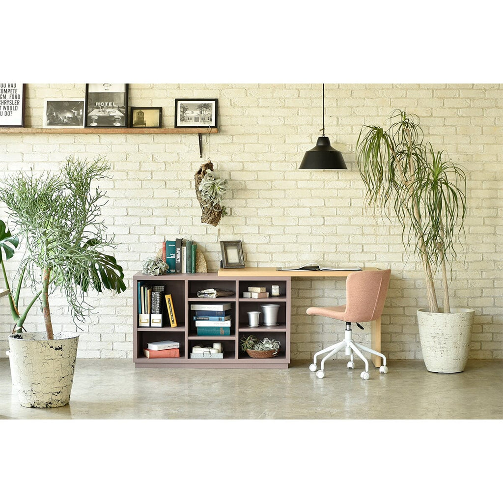 Bureau étagère mural en bois marron
