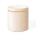 Tabouret d'appoint rembourré couleur ivoire