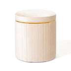 Tabouret d'appoint rembourré couleur ivoire