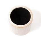 Tabouret d'appoint rembourré couleur ivoire