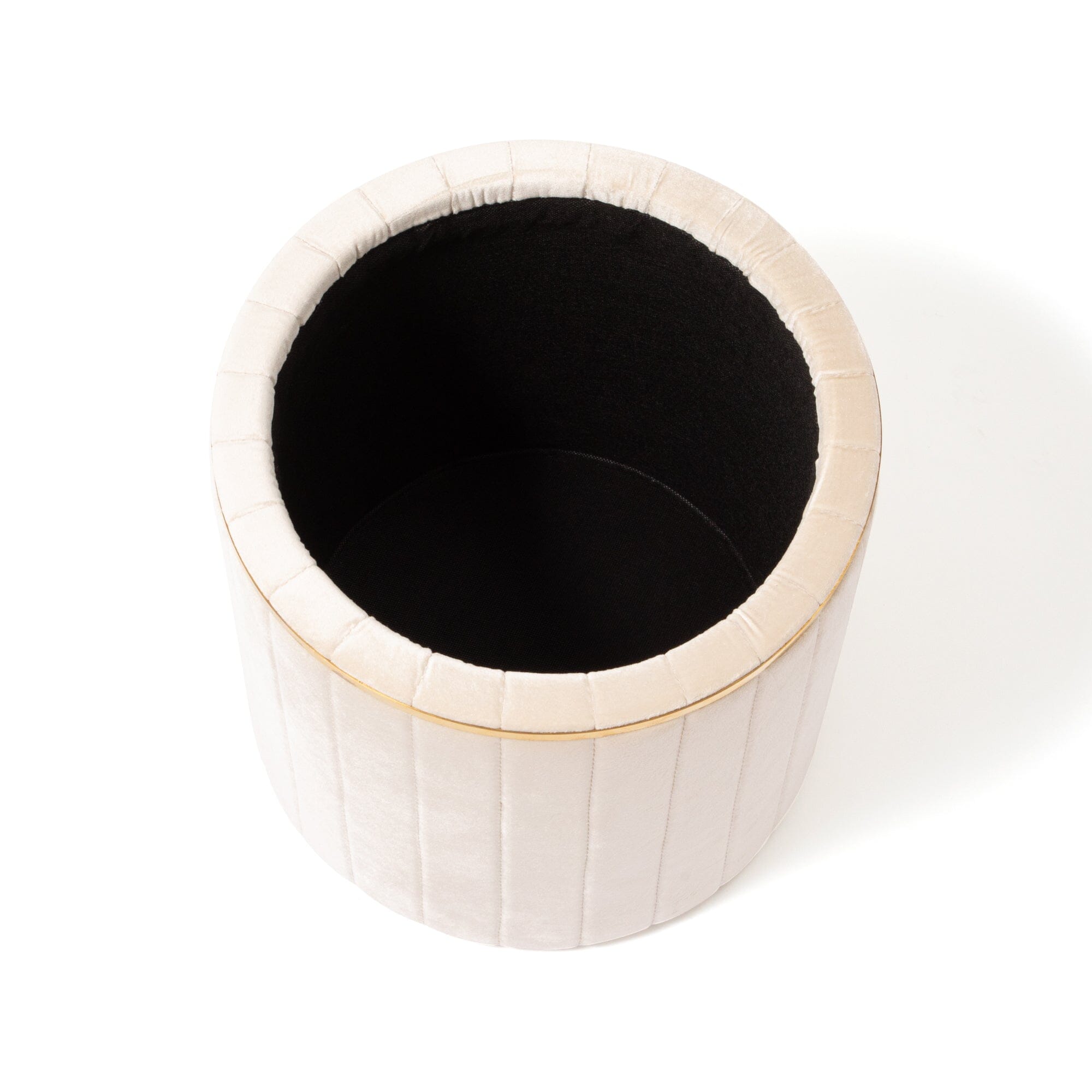 Tabouret d'appoint rembourré couleur ivoire