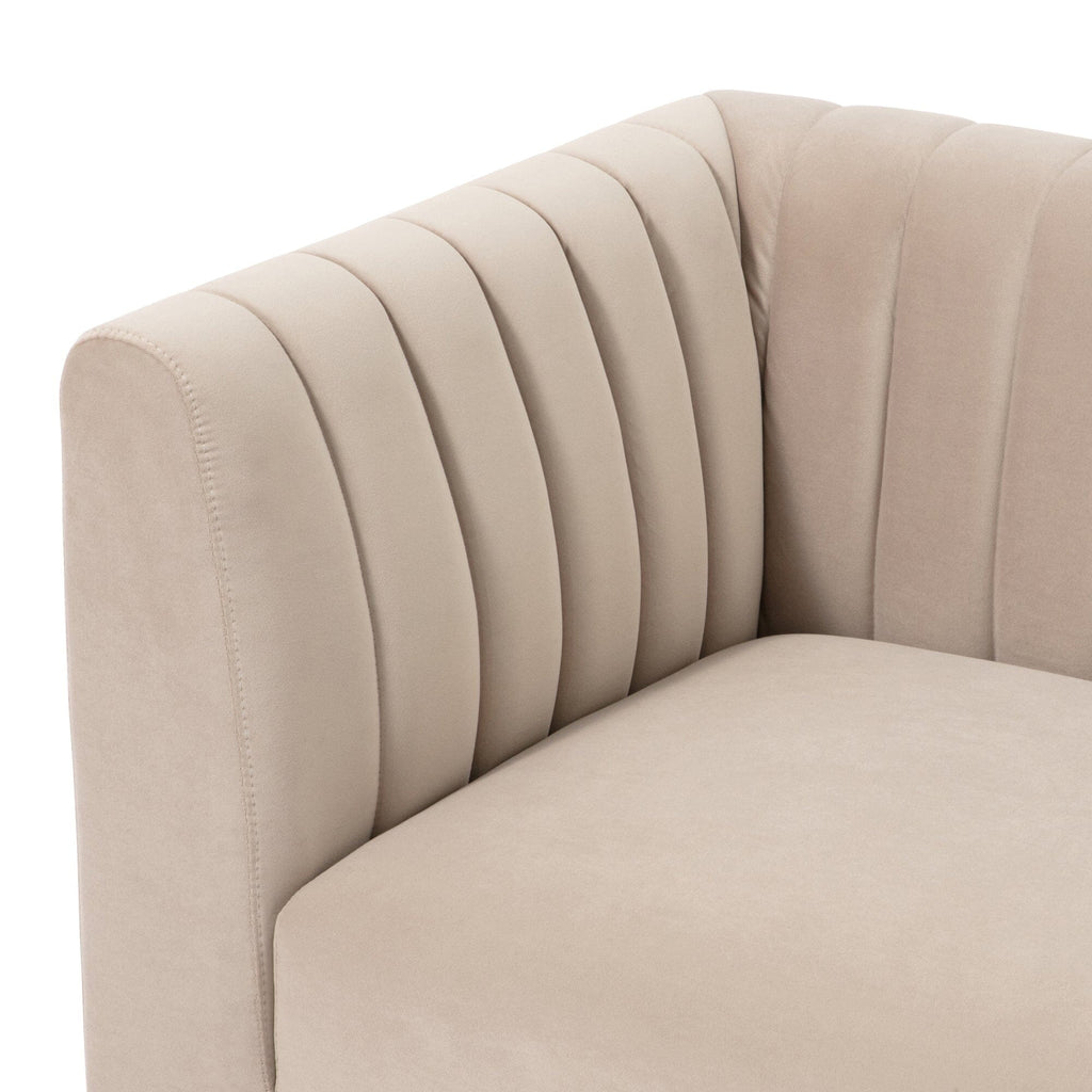 Canapé en tissu 2 places beige