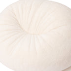 Canapé pouf en fausse fourrure de caniche – Ivoire