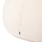 Canapé pouf en fausse fourrure de caniche – Ivoire