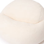 Canapé pouf en fausse fourrure de caniche – Ivoire