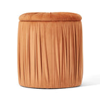 Tabouret d'appoint plissé texturé orange