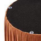 Tabouret d'appoint plissé texturé orange