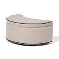 Repose-pieds rembourré beige clair