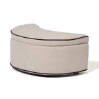 Repose-pieds rembourré beige clair