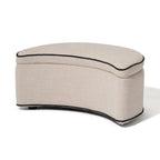 Repose-pieds rembourré beige clair
