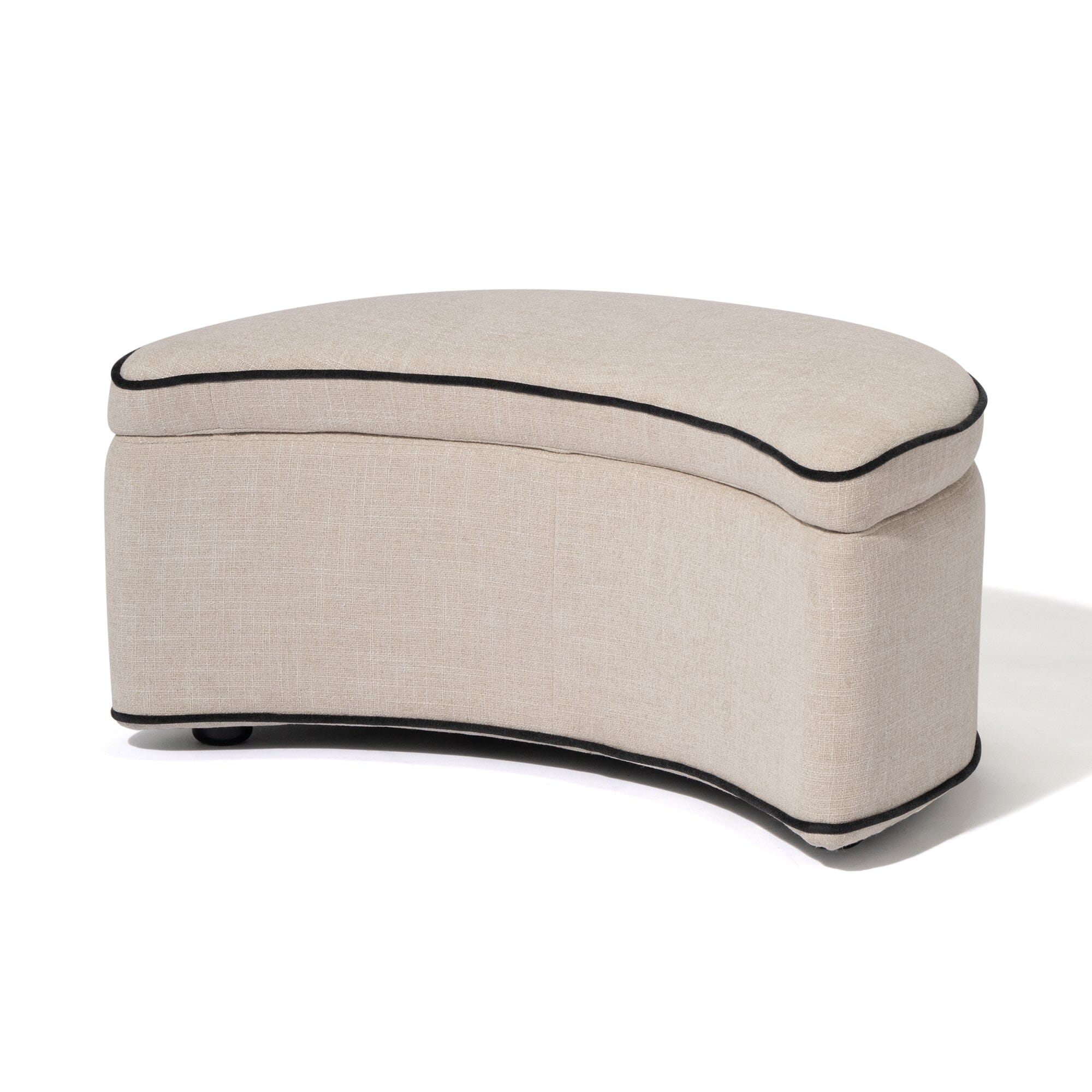 Repose-pieds rembourré beige clair