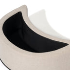 Repose-pieds rembourré beige clair