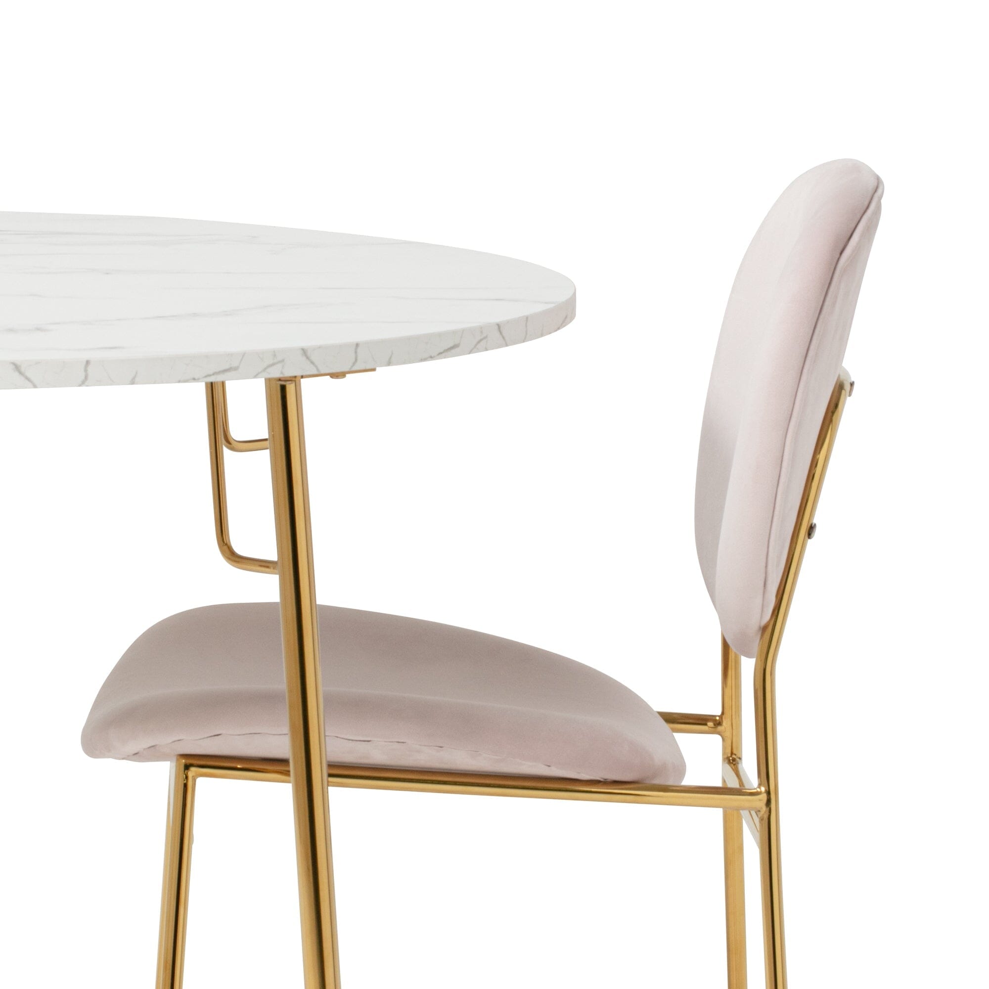 Table de salle à manger ronde avec plateau en marbre