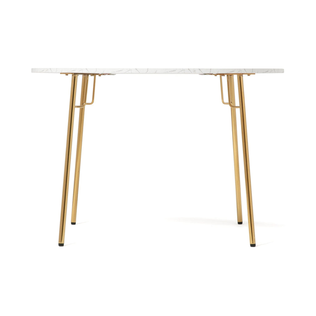 Table de salle à manger ronde avec plateau en marbre