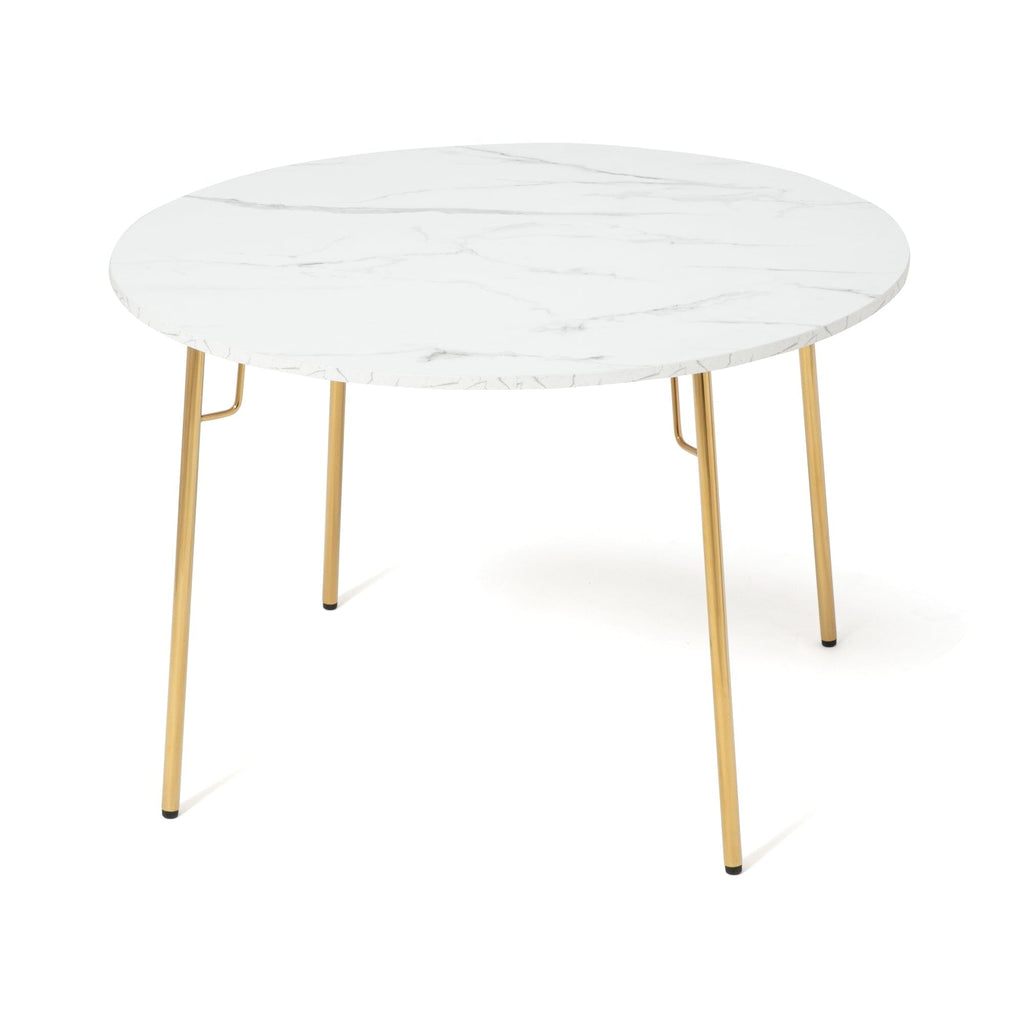 Table de salle à manger ronde avec plateau en marbre