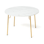 Table de salle à manger ronde avec plateau en marbre