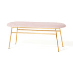 Banc d'appoint rembourré rose et doré