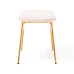 Banc d'appoint rembourré rose et doré