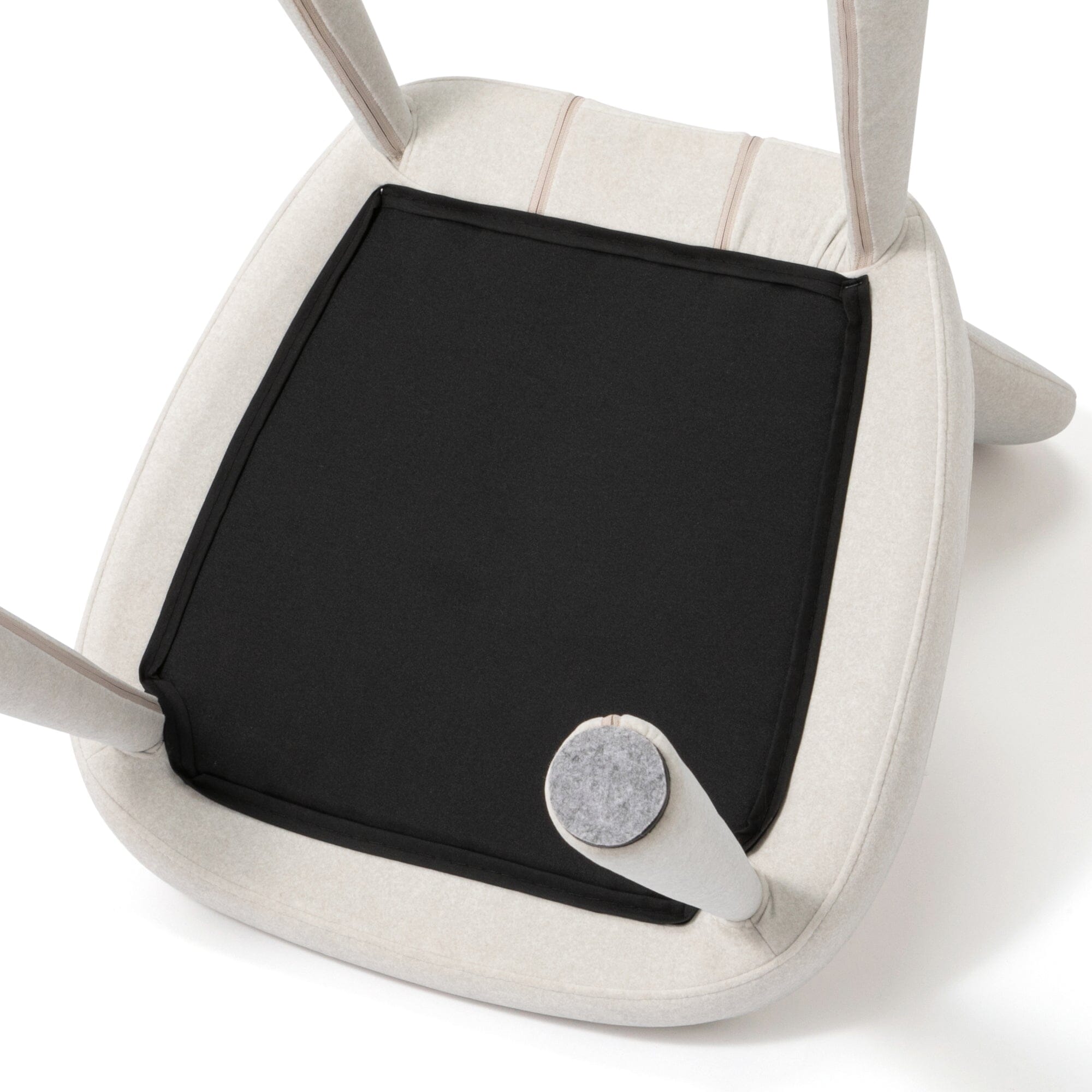 Chaise d'appoint rembourrée Oreille de lapin blanc