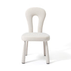 Chaise d'appoint rembourrée Oreille de lapin blanc