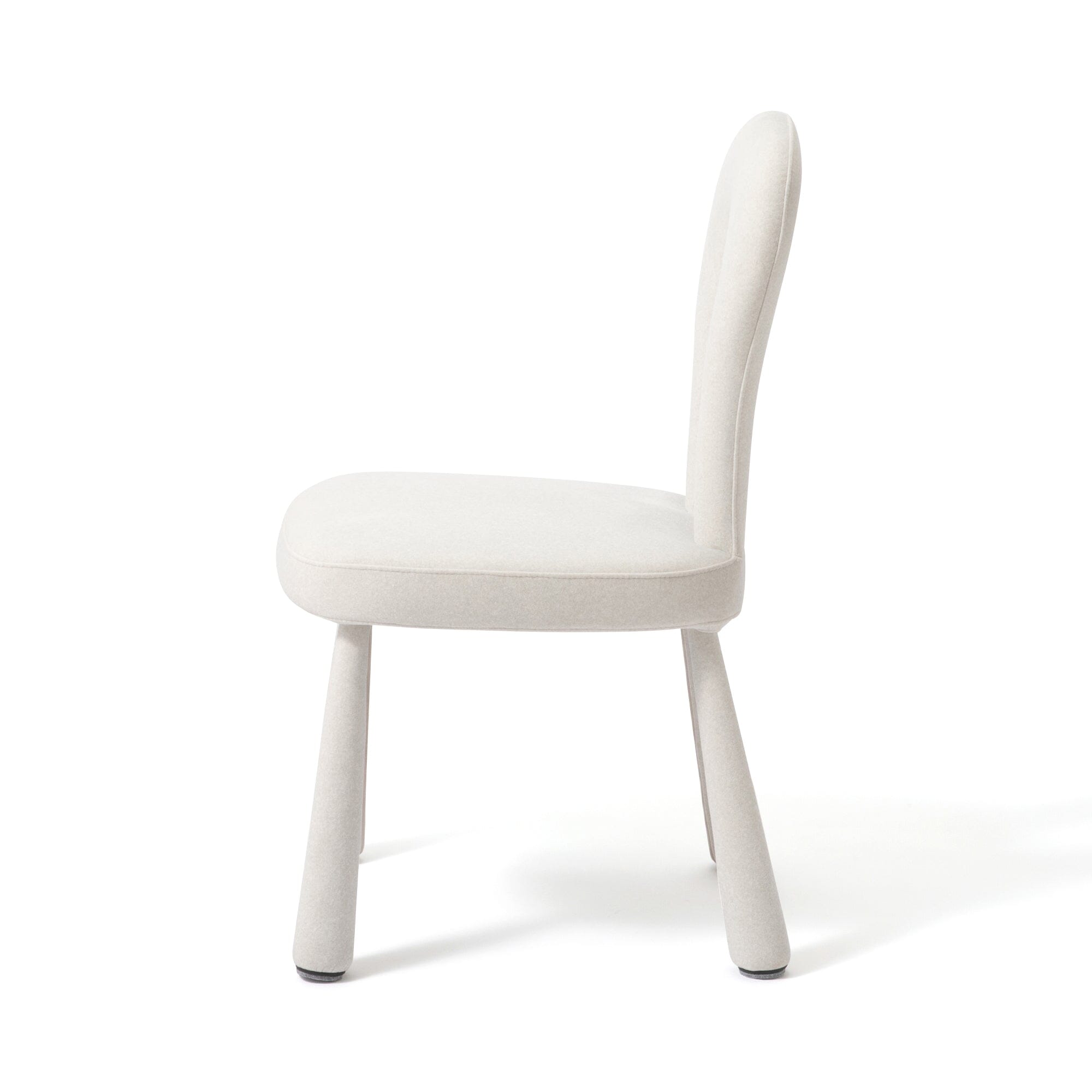 Chaise d'appoint rembourrée Oreille de lapin blanc