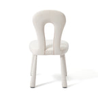 Chaise d'appoint rembourrée Oreille de lapin blanc