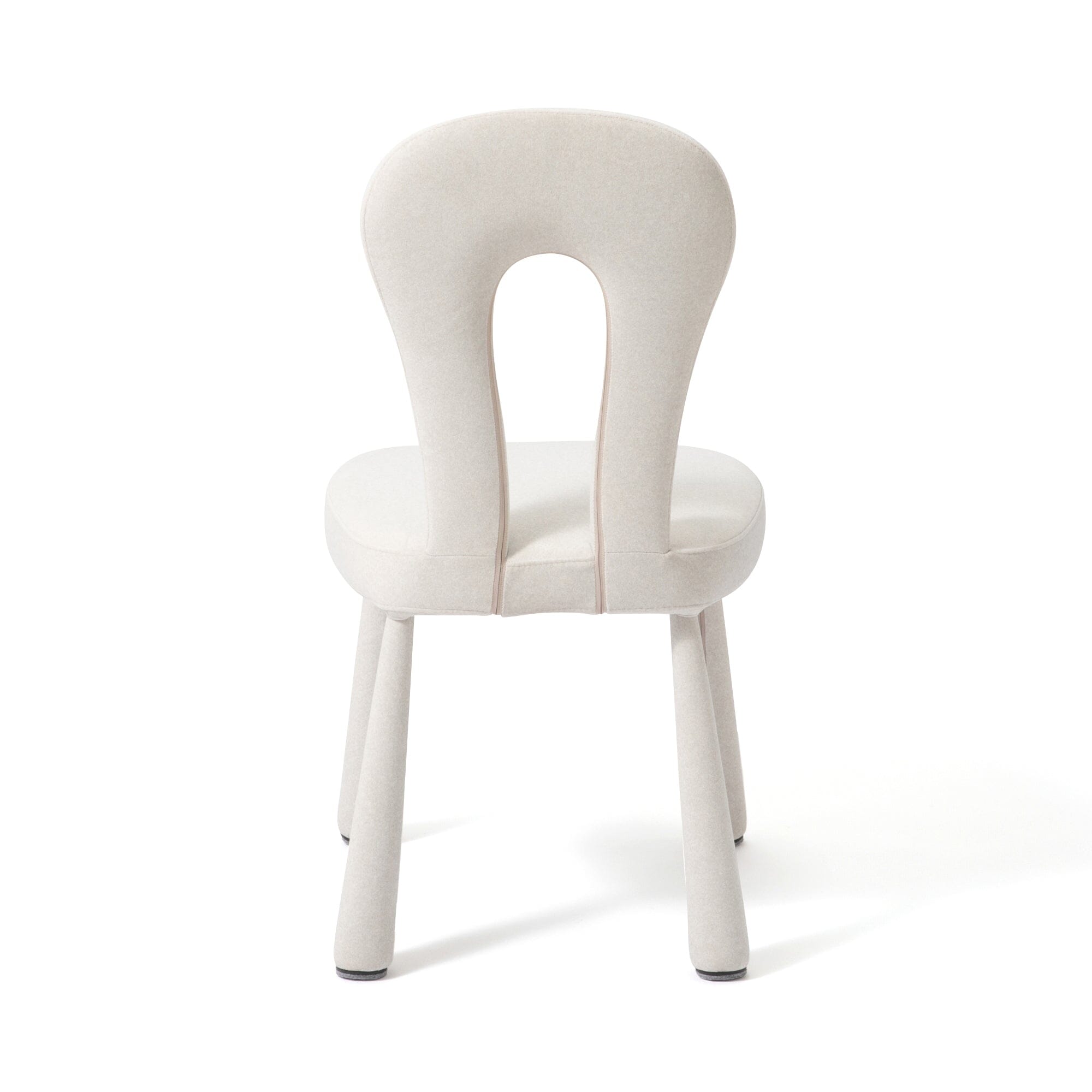 Chaise d'appoint rembourrée Oreille de lapin blanc