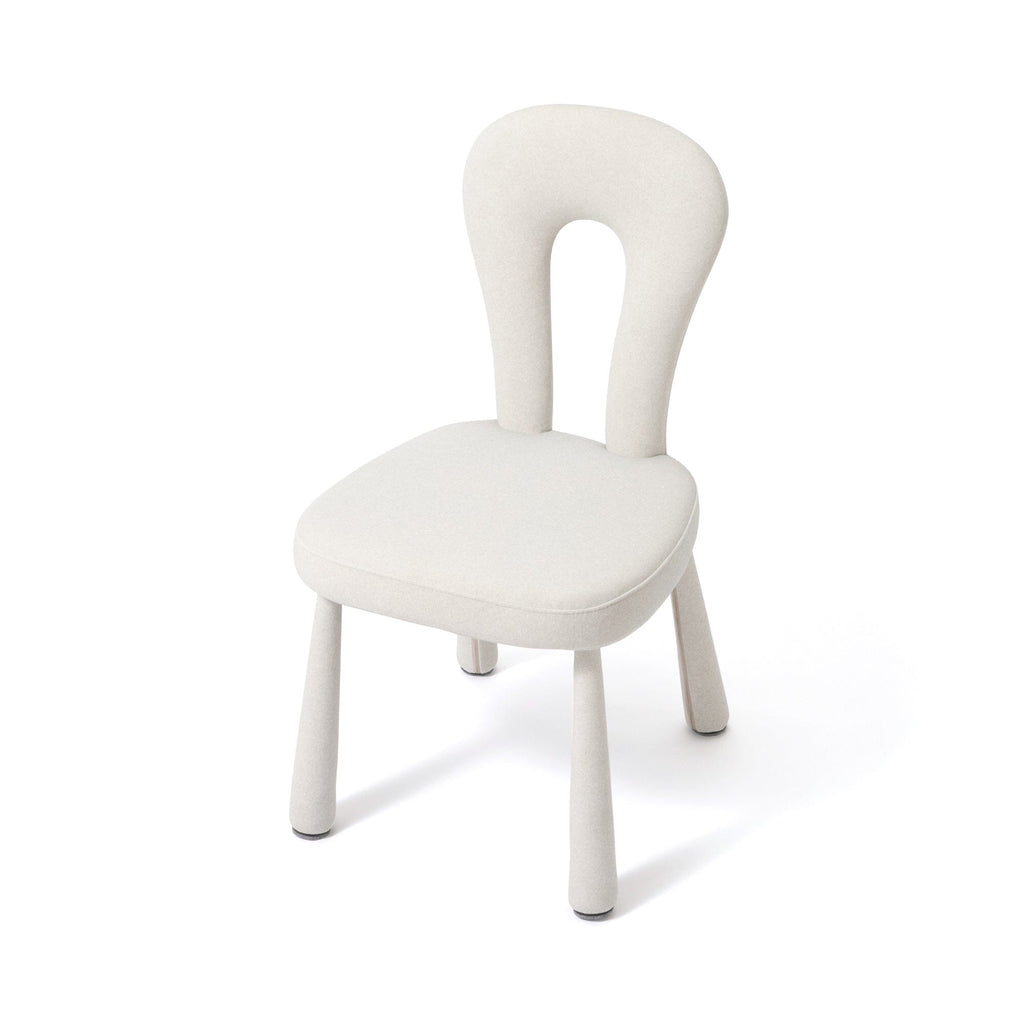 Chaise d'appoint rembourrée Oreille de lapin blanc