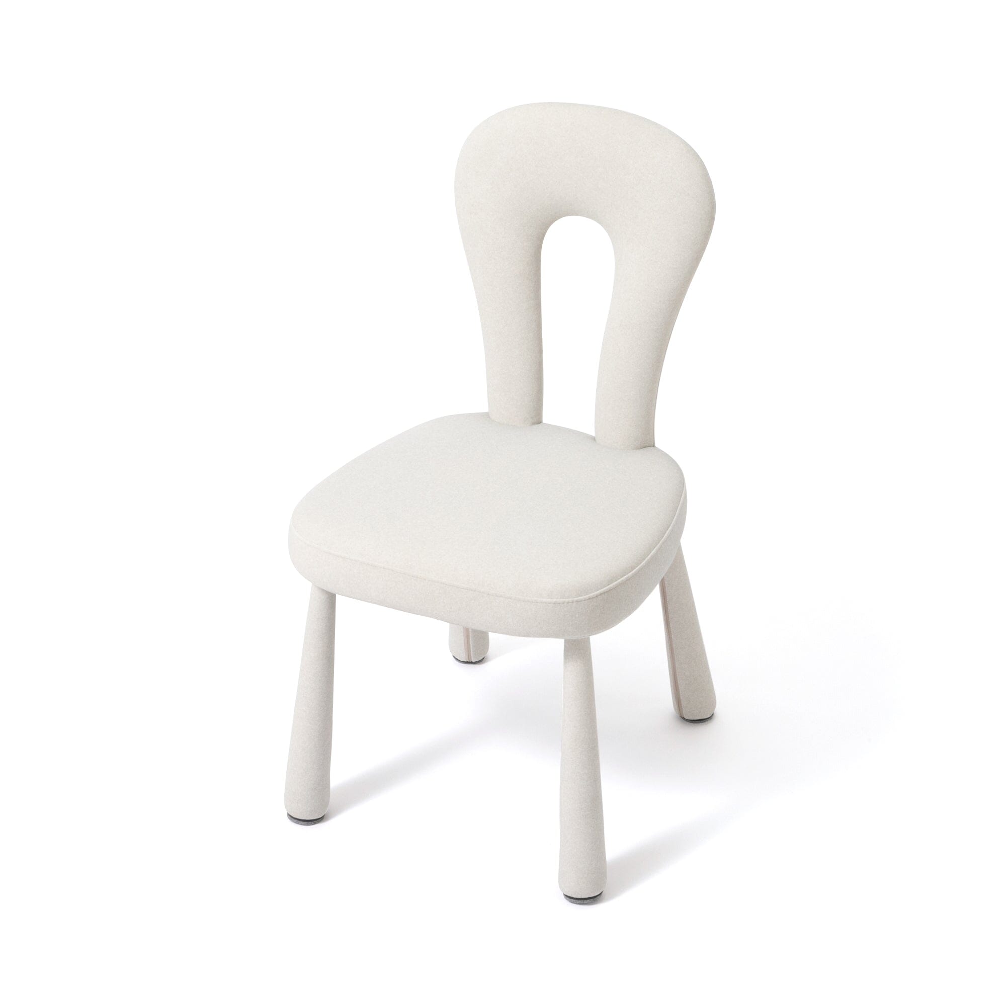 Chaise d'appoint rembourrée Oreille de lapin blanc