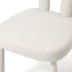 Chaise d'appoint rembourrée Oreille de lapin blanc