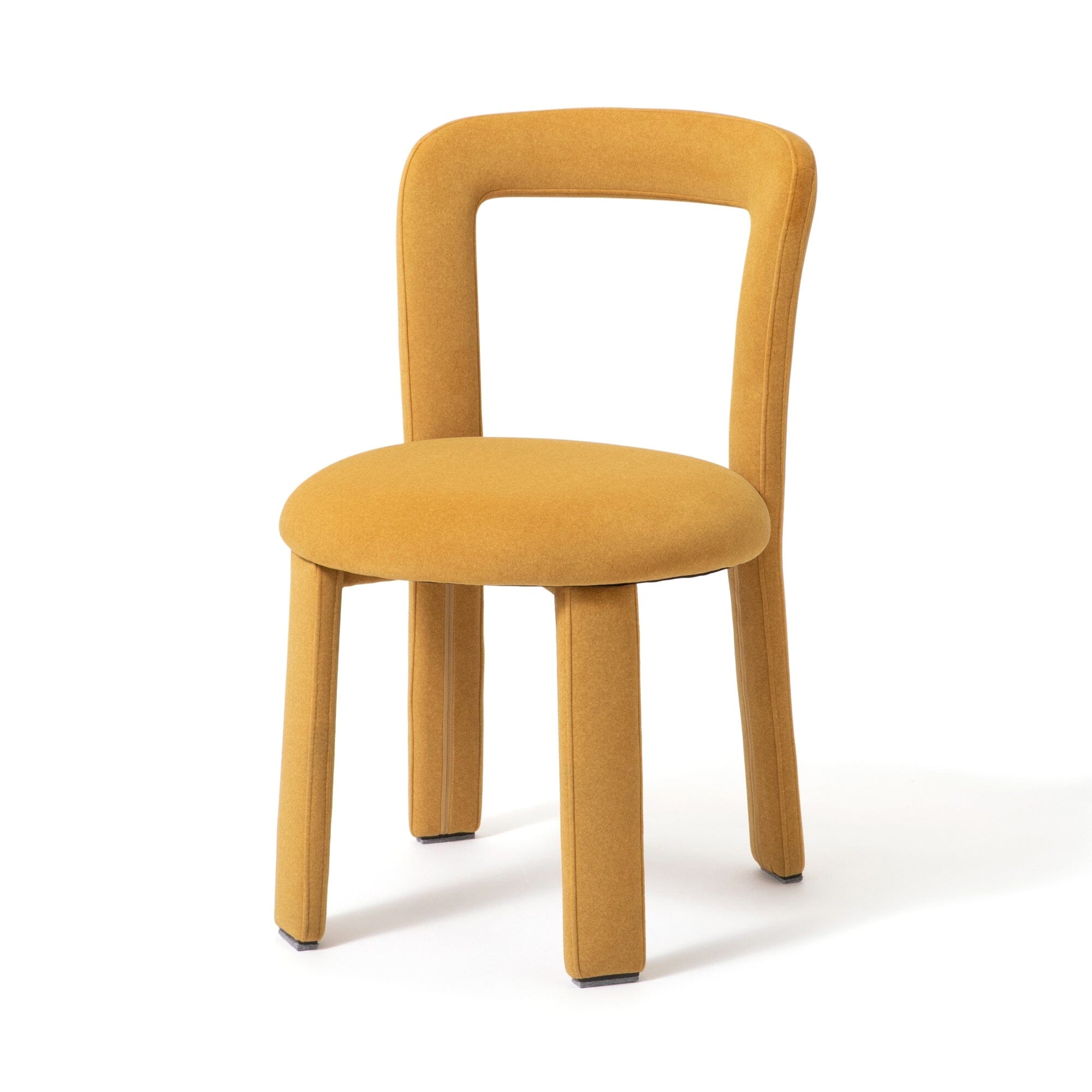 Fauteuil d'appoint rembourré jaune