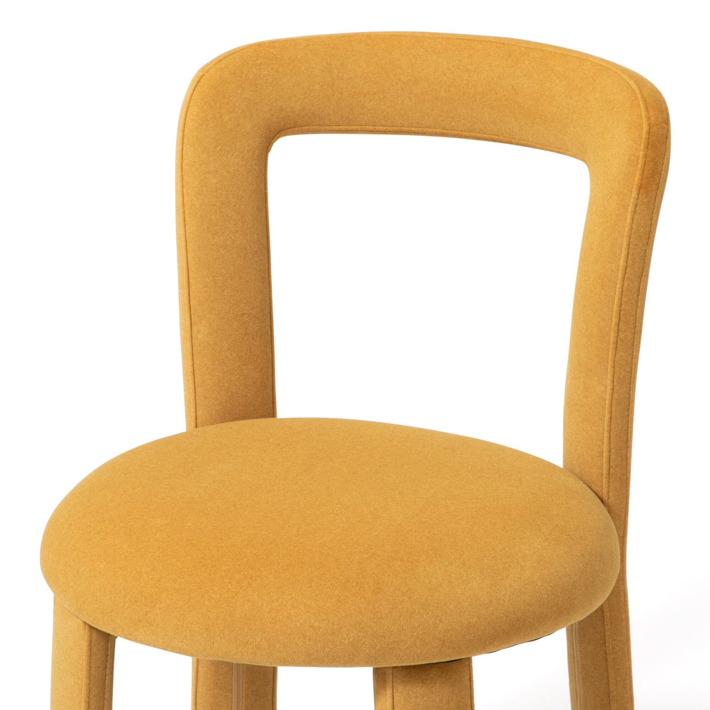 Fauteuil d'appoint rembourré jaune