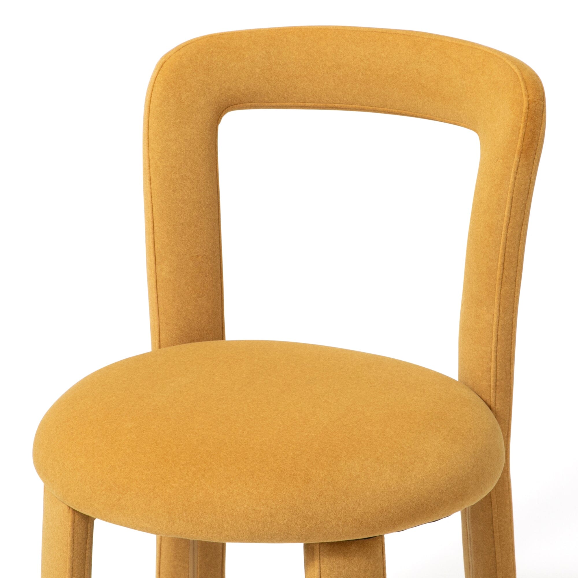 Fauteuil d'appoint rembourré jaune