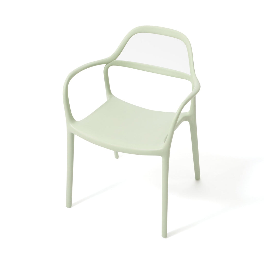 Fauteuil d'appoint rembourré vert clair