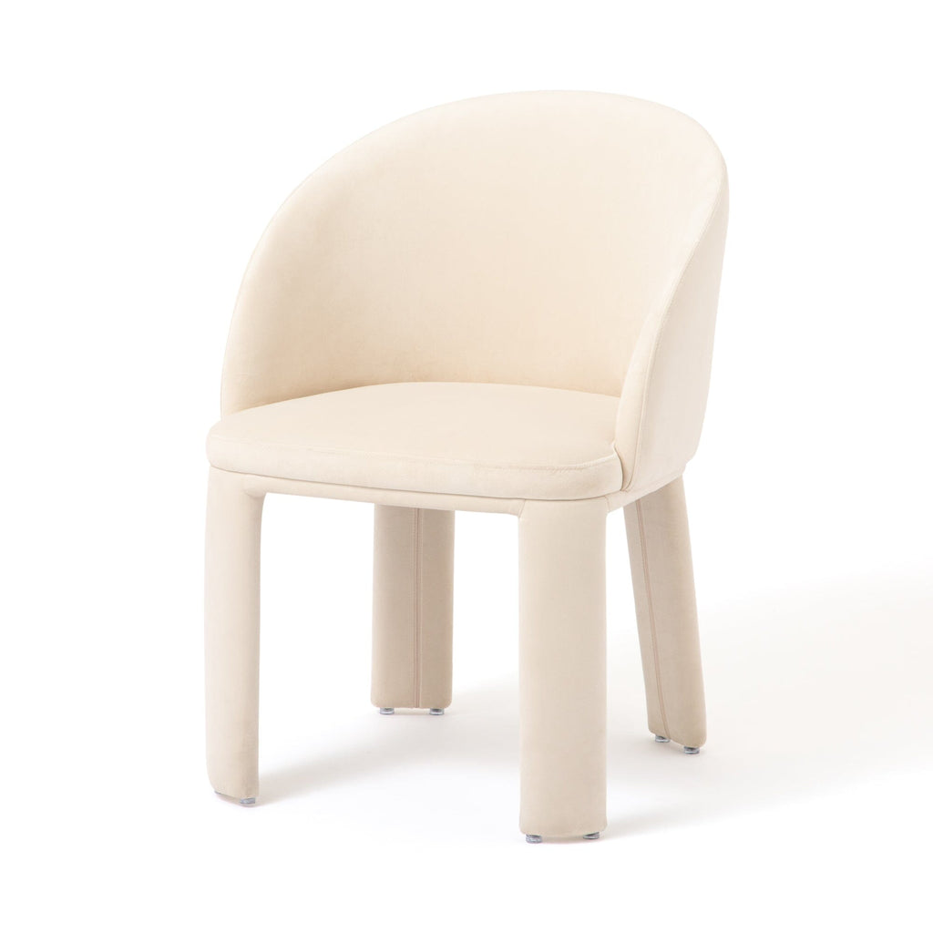 Fauteuil d'appoint rembourré ivoire