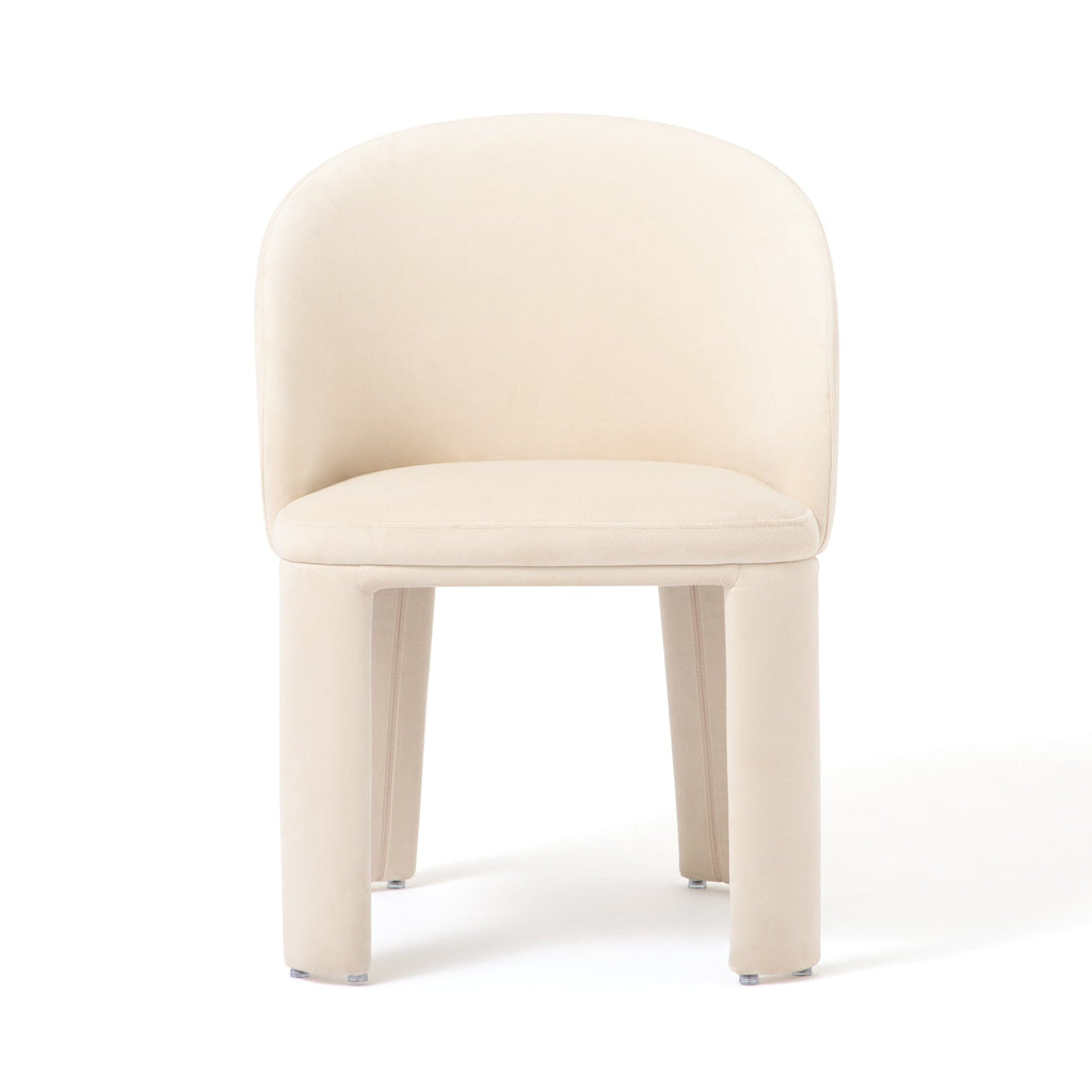 Fauteuil d'appoint rembourré ivoire