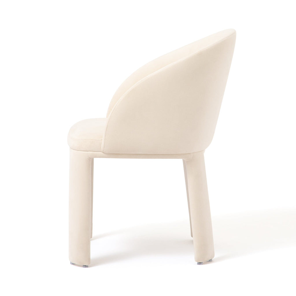 Fauteuil d'appoint rembourré ivoire