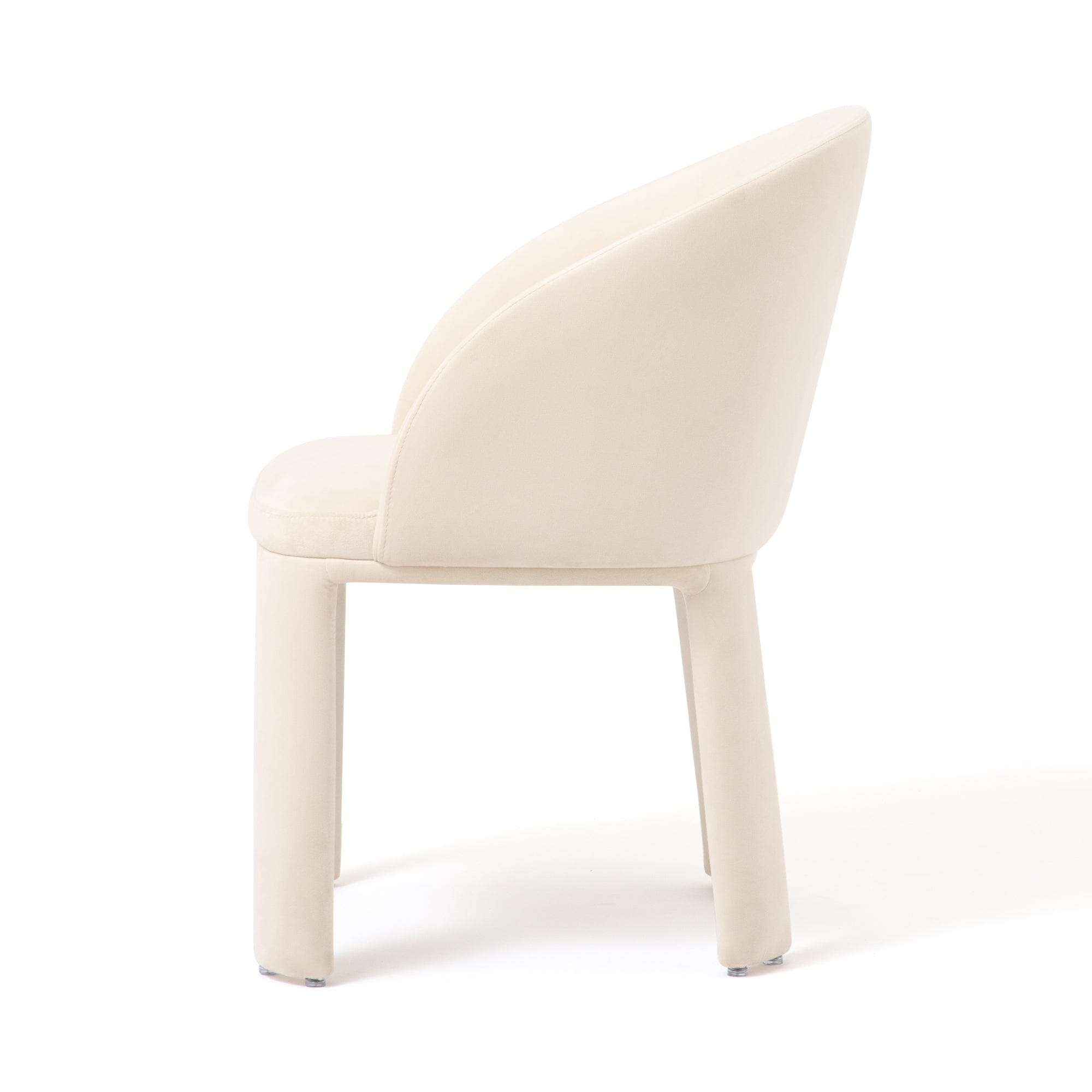 Fauteuil d'appoint rembourré ivoire