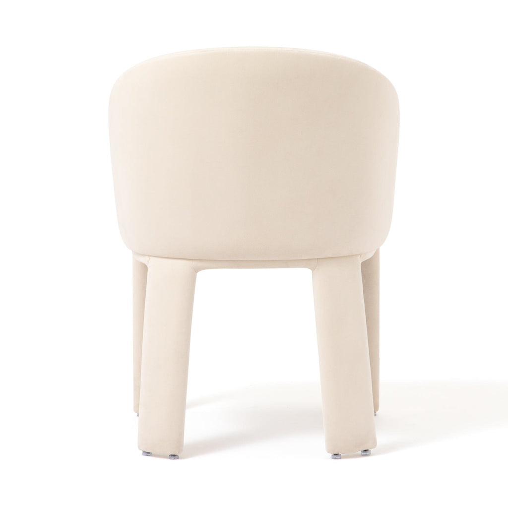 Fauteuil d'appoint rembourré ivoire
