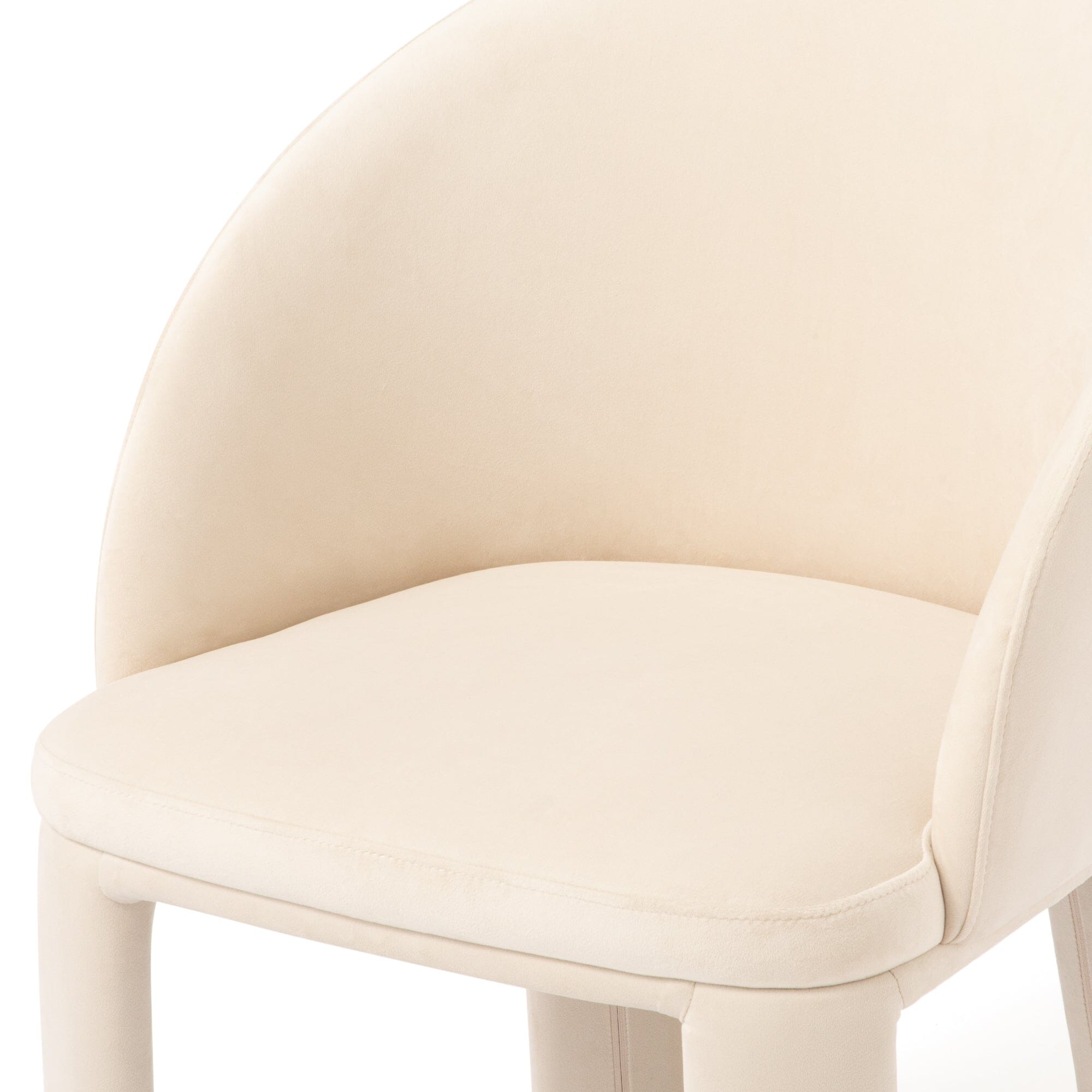 Fauteuil d'appoint rembourré ivoire