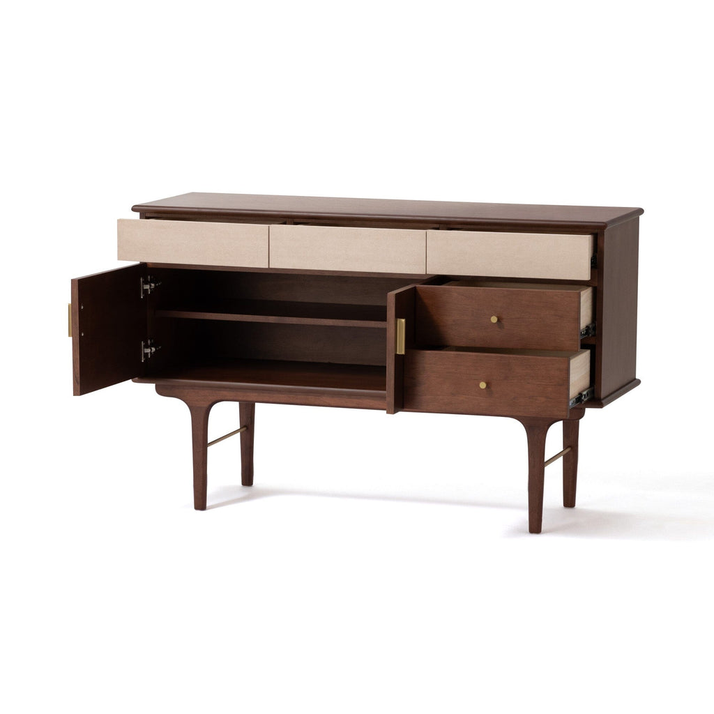 Buffet haut marron avec rangement