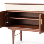Buffet haut marron avec rangement