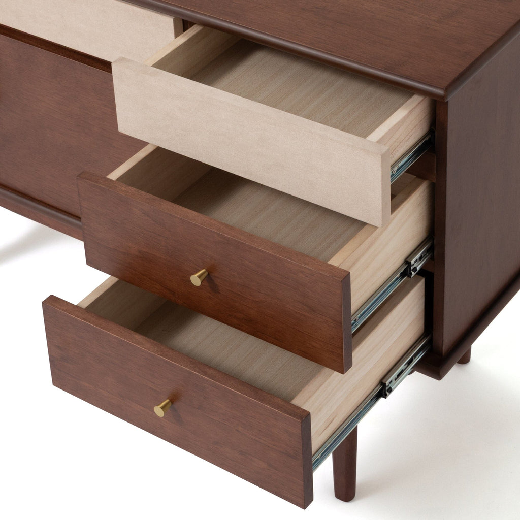Buffet haut marron avec rangement