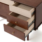 Buffet haut marron avec rangement