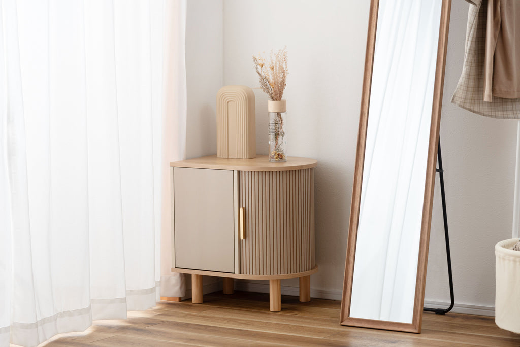 Meuble de rangement latéral beige
