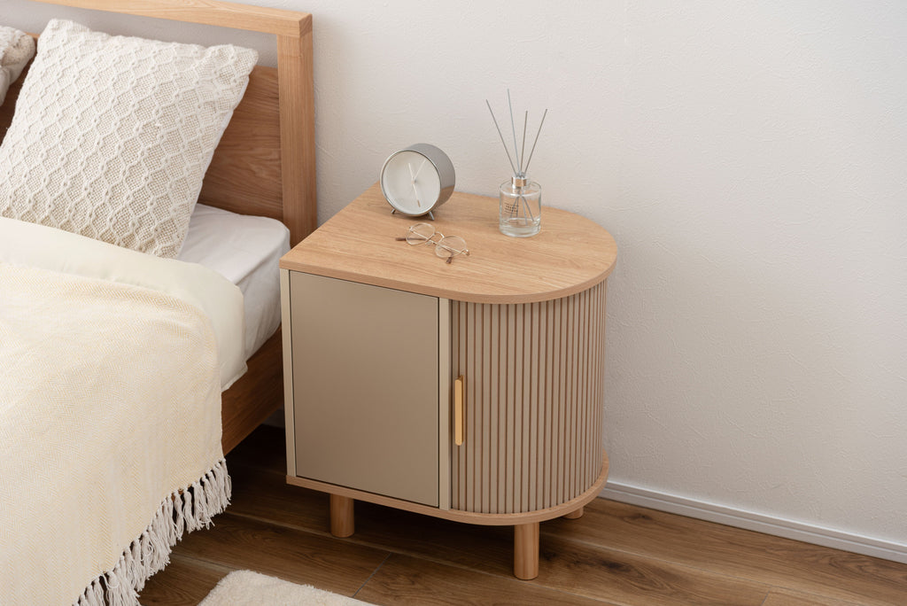 Meuble de rangement latéral beige