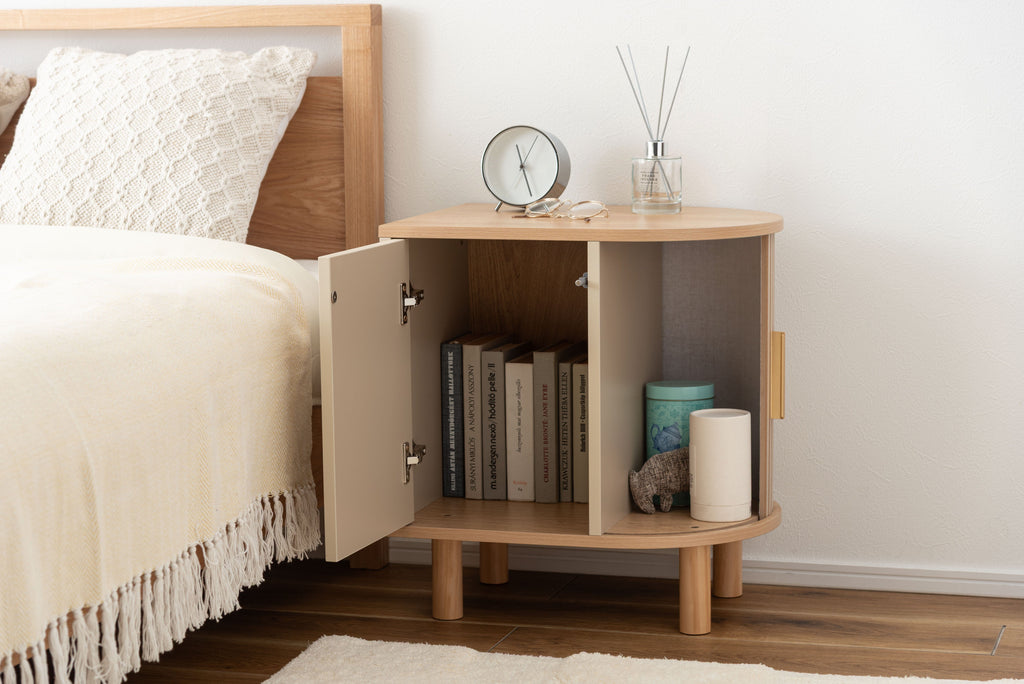 Meuble de rangement latéral beige
