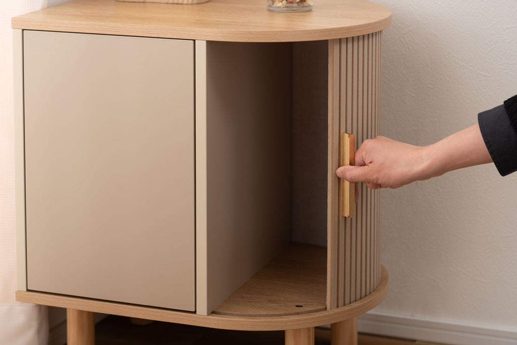 Meuble de rangement latéral beige